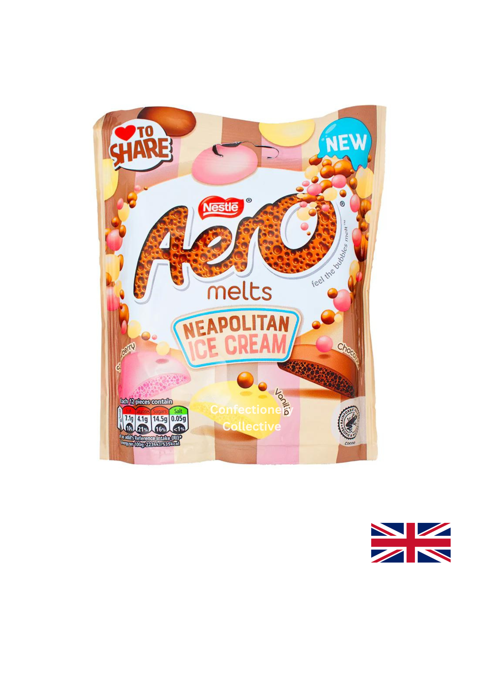 Aero Melts Neapolitan Ice Cream Chocolate 86g