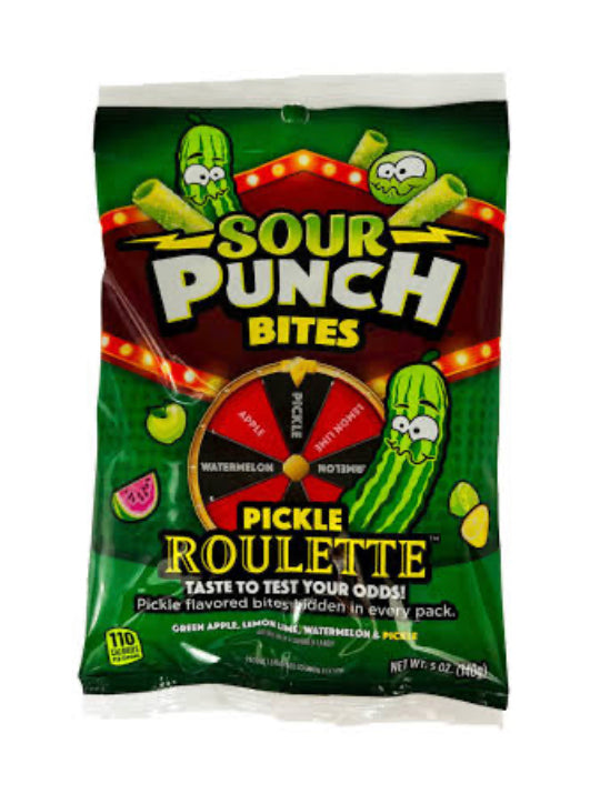 Sour Punch Bites Pickle Roulette 140g